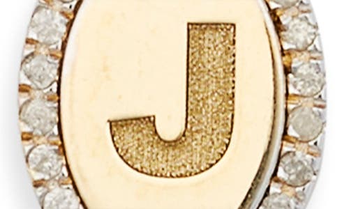 Meshmerise Diamond Initial Disc Bracelet In Yellow-j