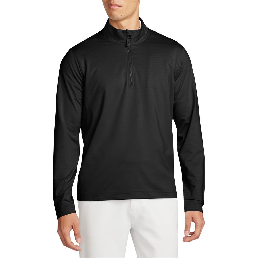 Nike Dri-fit Half Zip Golf Top In Black/white