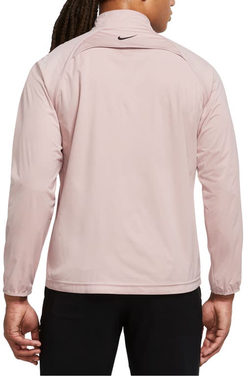 Shop Nike Golf Repel Tour Water-resistant Half Zip Golf Jacket In Pink Oxford/black