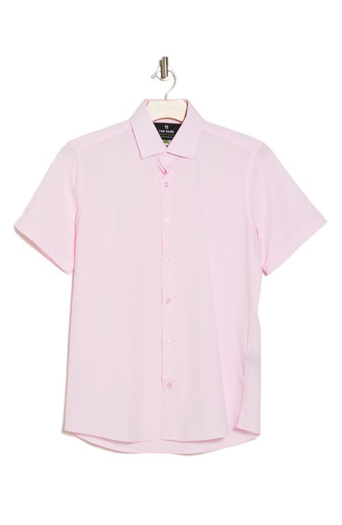 Tom Baine Slim Fit Performance Short Sleeve Button-up Shirt In Light Pink