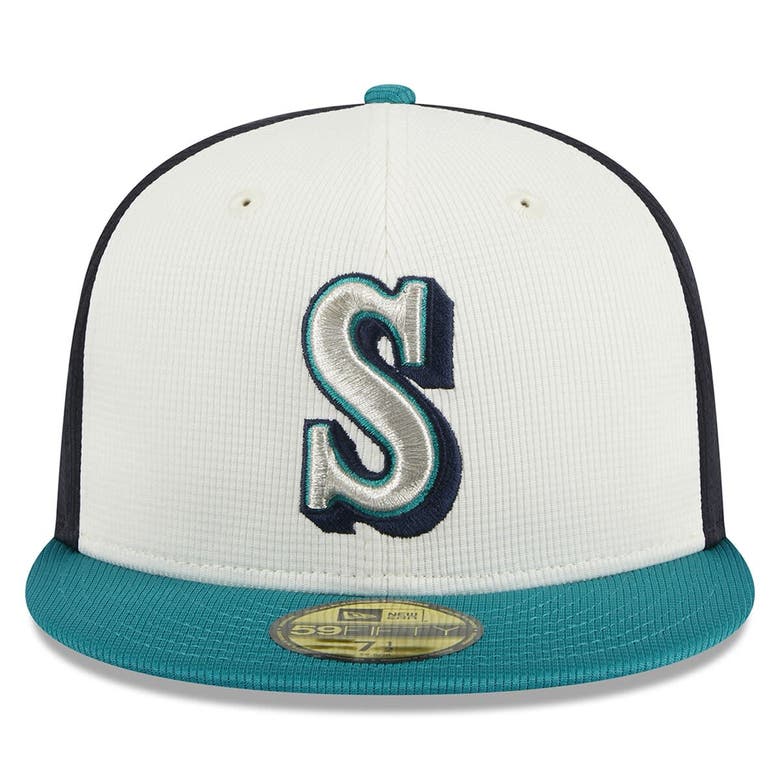 Shop New Era Youth   Cream Seattle Mariners 2024 Batting Practice 59fifty Fitted Hat