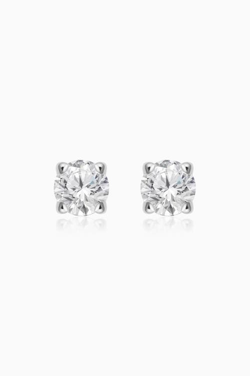 Oradina Women's 14k White Gold Shine Bright Diamond Large Studs In White Gold
