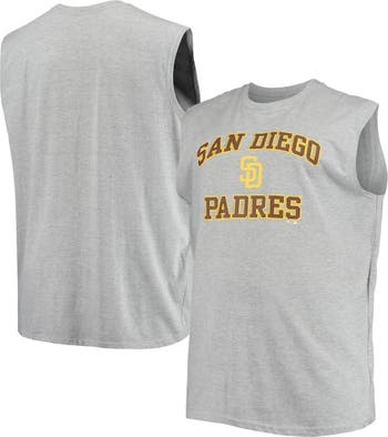 PROFILE Men's Heathered Gray San Diego Padres Big & Tall Jersey Muscle Tank  Top
