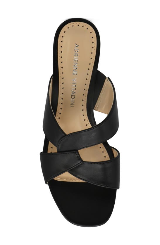 Shop Adrienne Vittadini Aiden Wedge Sandal In Black