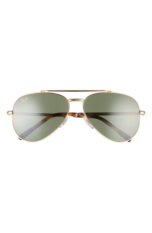 Ray Ban Ray-ban 58mm Pilot Sunglasses In Legend Gold/black Green