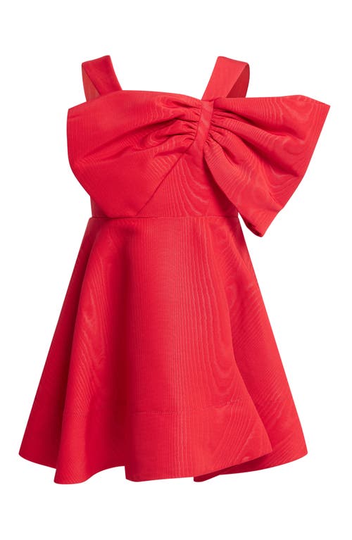 Bardot Junior Kids' Stefania Bow Jacquard Party Dress Fire Red at Nordstrom, Us