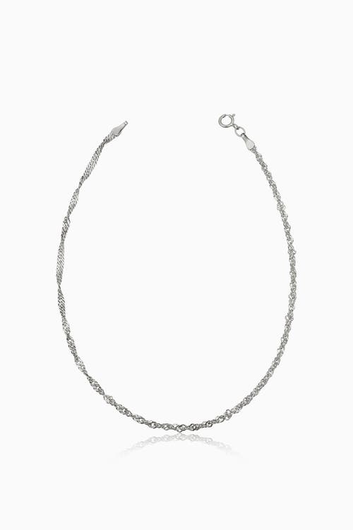 Oradina 14k Gold Spirah Anklet In White Gold