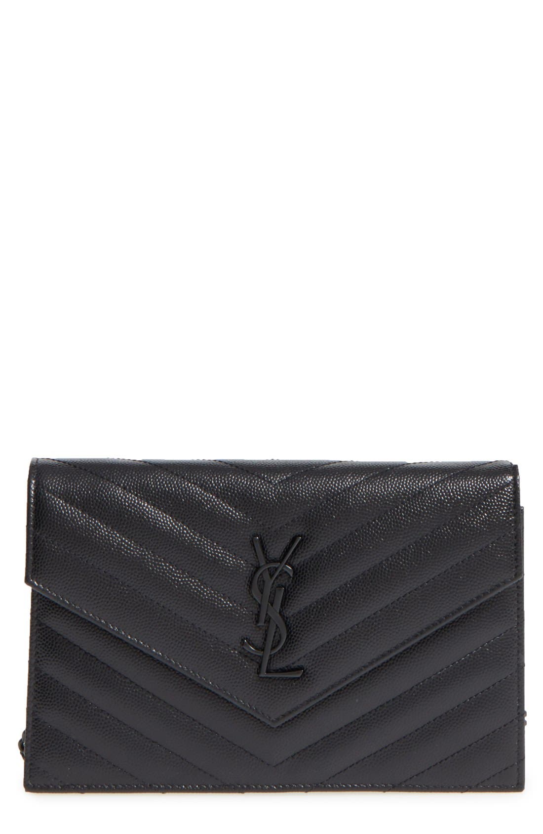 Saint Laurent Quilted Leather Wallet on a Chain Nordstrom