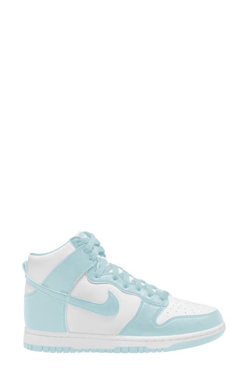 Shop Nike Dunk Hi Basketball Sneaker In White/glacier Blue