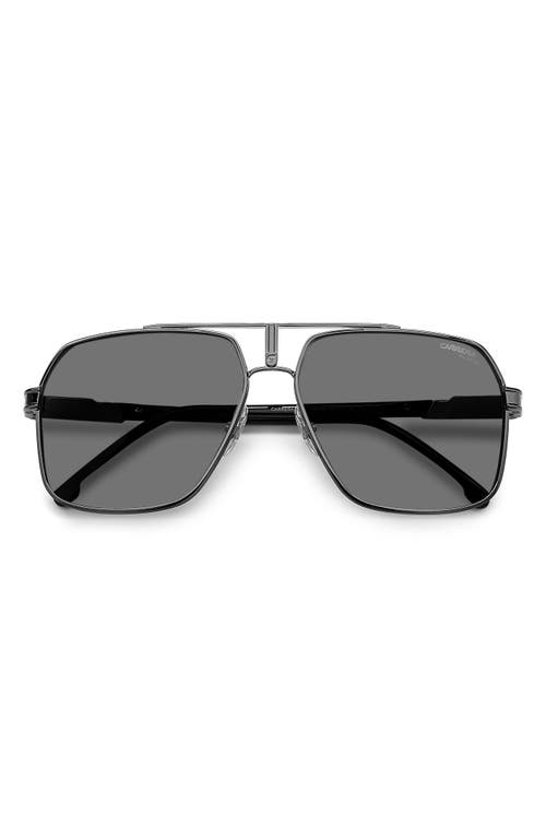 Shop Carrera Eyewear 62mm Polarized Rectangular Sunglasses In Dark Ruth Black/gray Polar