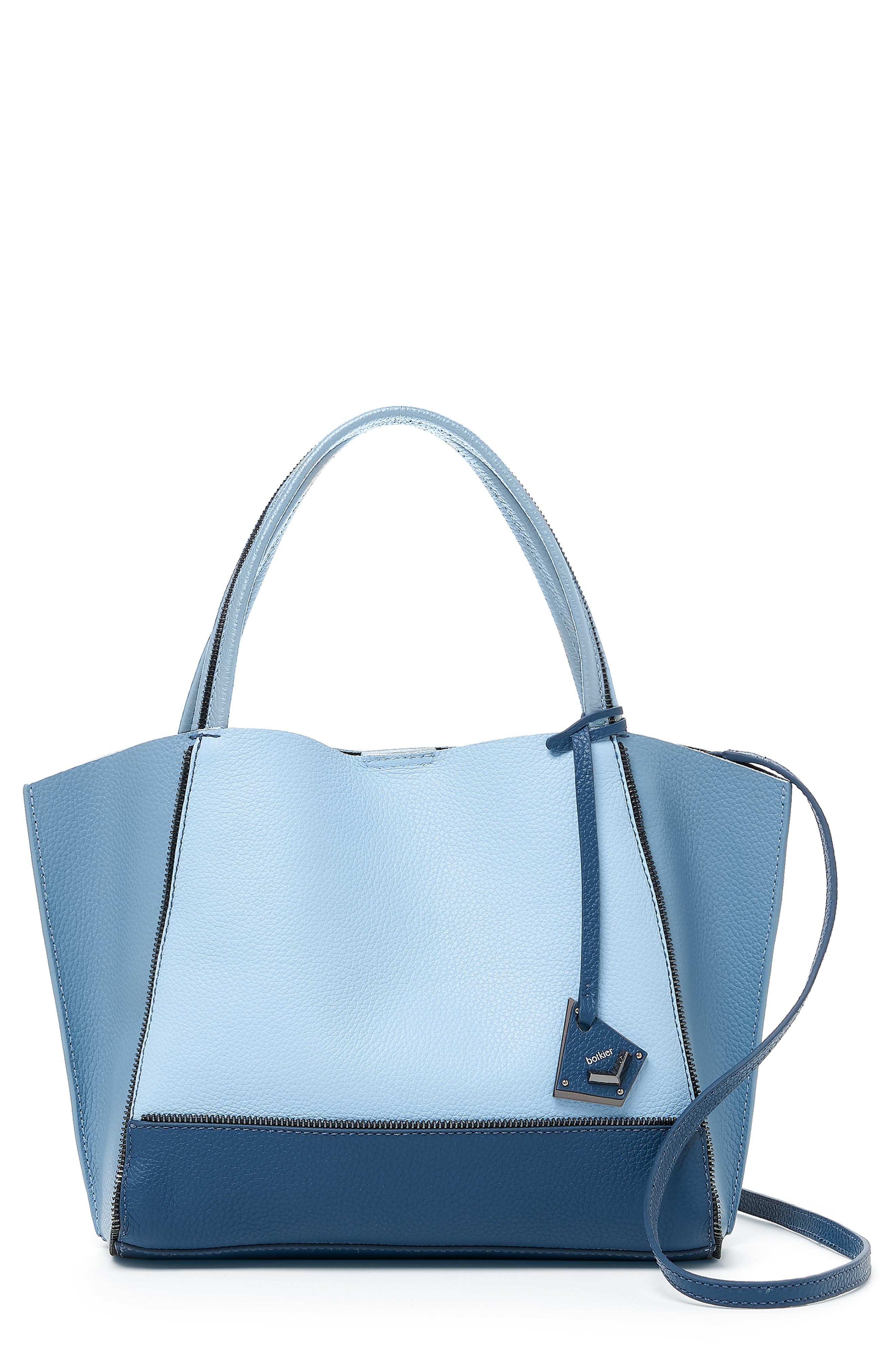 grey blue bag