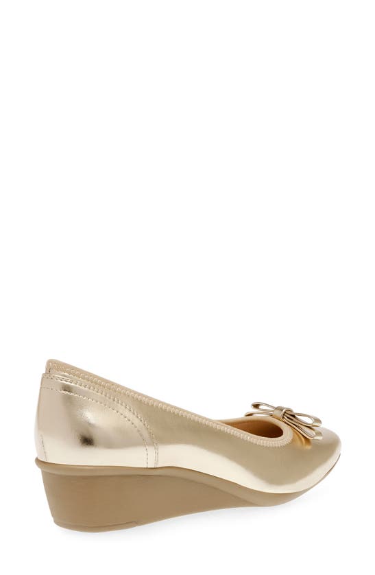 Shop Anne Klein Waldorf Wedge Pump In Platinum Smooth