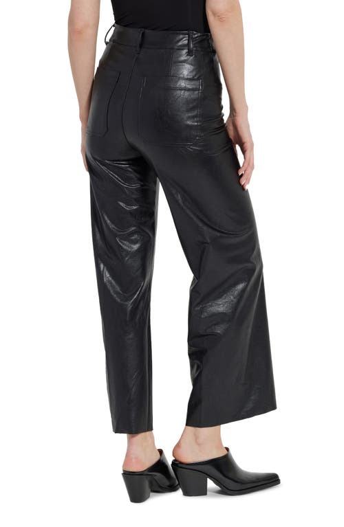 Shop Lyssé High Waist Faux Leather Wide Leg Pants In Kohl Black