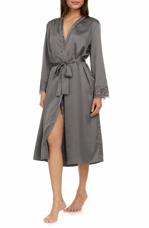 Shop Flora Nikrooz Showstopper Long Robe In Grey