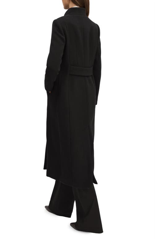 Shop Reiss Mischa Wool Blend Coat In Black