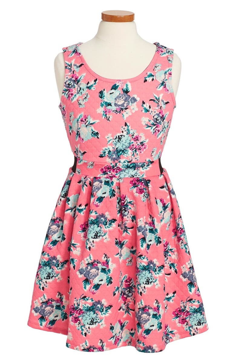 W Girl Floral Print Quilted Dress (Big Girls) | Nordstrom