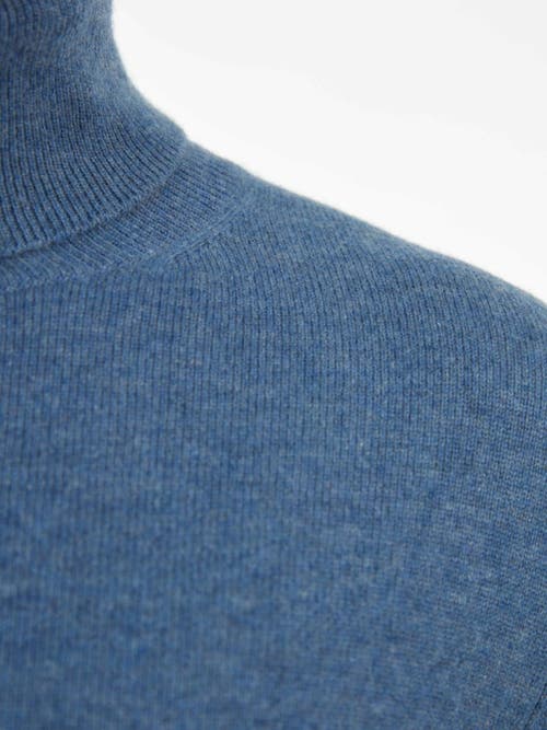 Shop Gobi Cashmere Turtle Neck In Bijou Blue