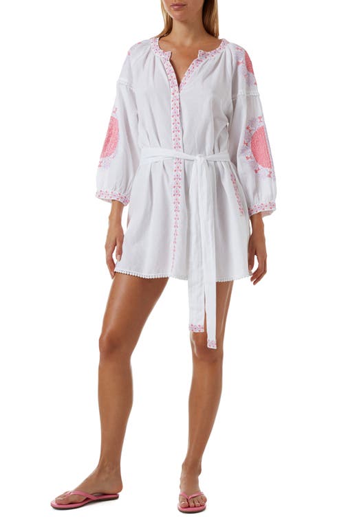 Melissa Odabash Cathy Swim Cover-Up White/Lilac at Nordstrom,