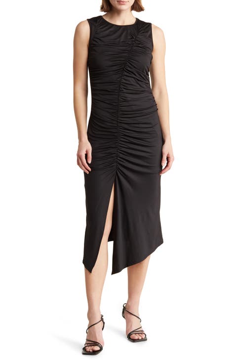 Ruched Sleeveless Body-Con Dress
