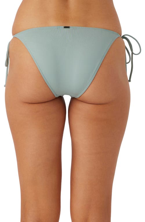 Shop O'neill Saltwater Solids Maracas Side Tie Bikini Bottoms In Silver Blue