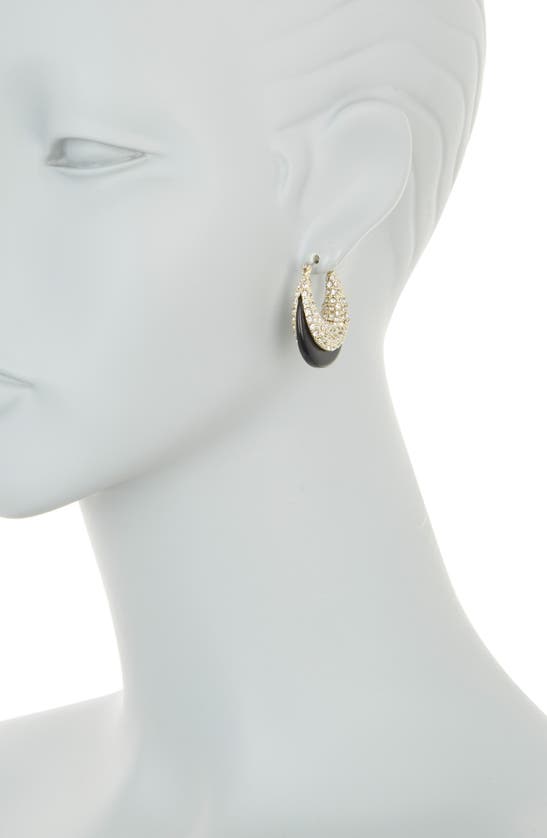 Shop Baublebar Pavé Resin Hoop Earrings In Black
