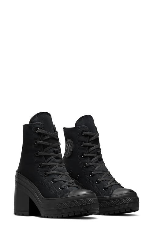 Shop Converse Chuck 70 De Luxe Heel Platform Sneaker In Black/black/black