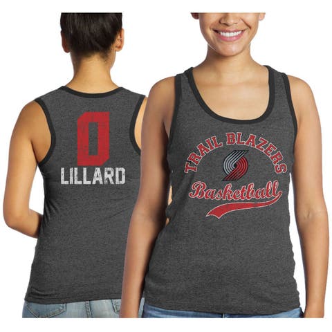 Women's Majestic Threads Heathered Scarlet San Francisco 49ers Name &  Number Tri-Blend Tank Top