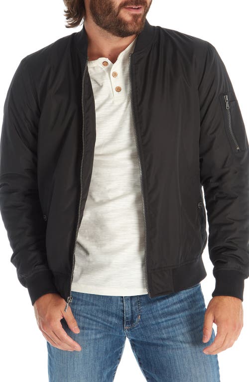 Px Men's Classic Faux Fur Lined Bomber Jacket In Black