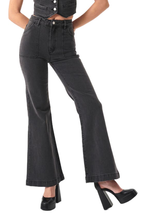 Rolla's Eastcoast Flare Pants In Brad Black In Brad Black