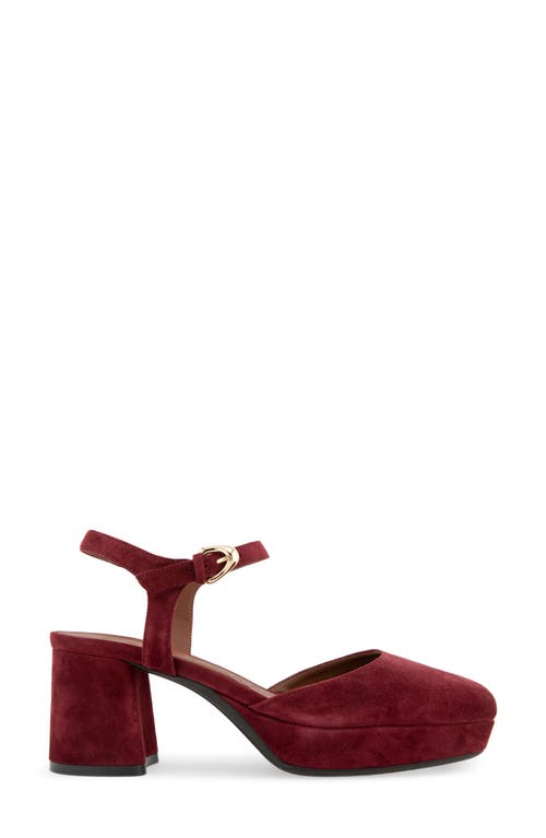 Shop Aerosoles Soir Platform Pump In Burgundy Kid Suede