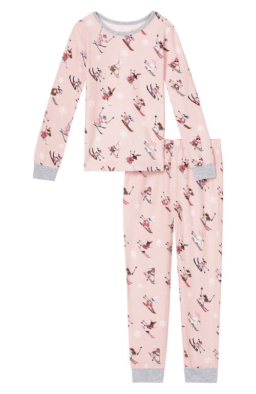 BedHead Pajamas Kids' Fitted Two-Piece Pajamas in Ski Bunnies