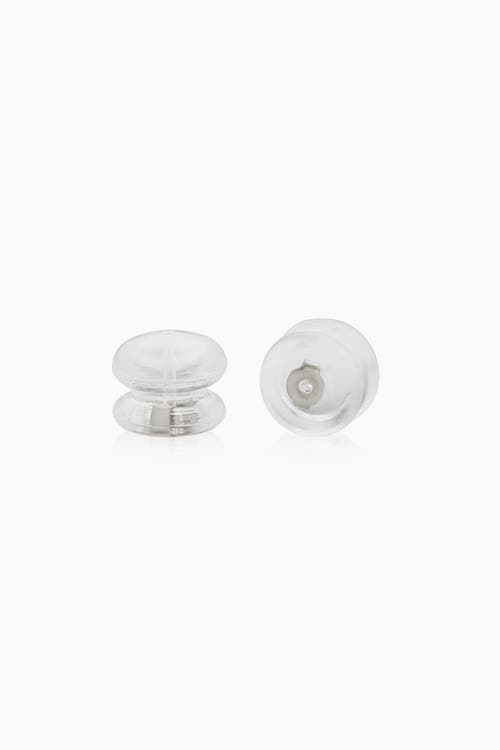 Oradina 14k Gold Hold Me Tight Silicone Earring Backs In White - 1 Pair