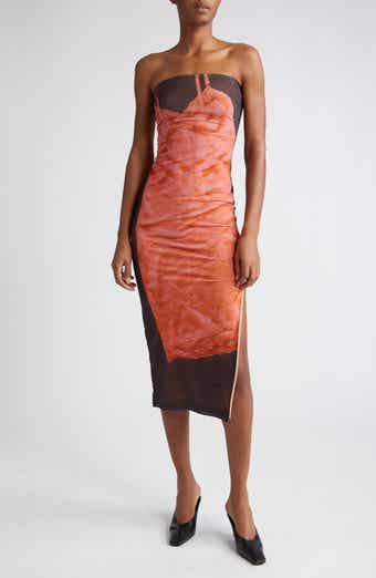 Ohnana - Strapless Midi Sheath Dress