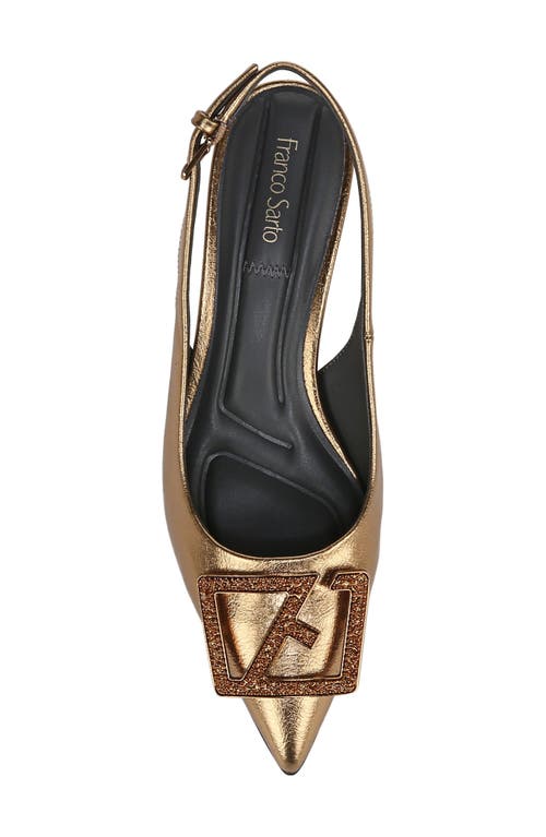 Shop Franco Sarto Racer Slingback Pointed Toe Pump In Bronze