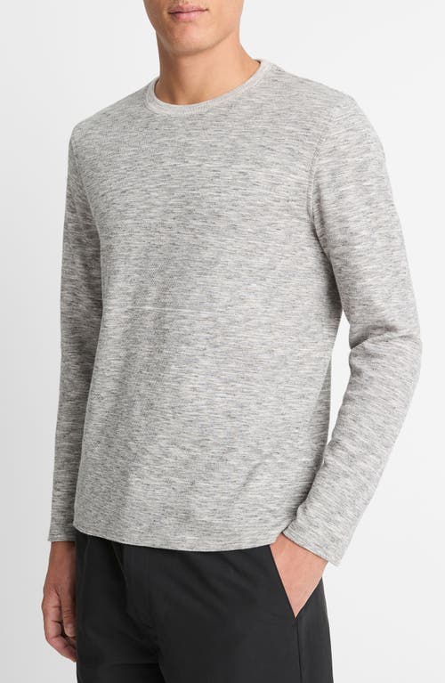 Vince Double Knit Sweater In Black/off White