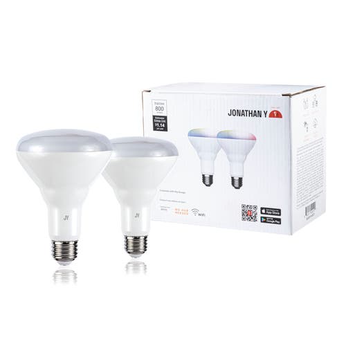 Jonathan Y Smart Br30 Dimmable Light Bulb In White