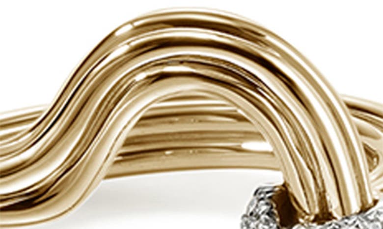 Shop John Hardy Bamboo Collection Open Heart Ring In Gold