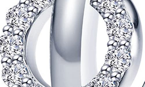 Lafonn Interlocking Simulated Diamond Huggie Hoop Earrings In Silver