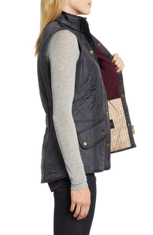 Barbour Woman Vest Midnight Blue Size 14 Polyamide In Black