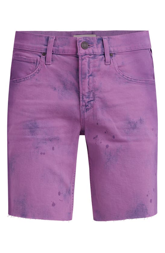 Shop Hudson Jeans Kirk Stretch Cotton Blend Denim Shorts In Deep Purple