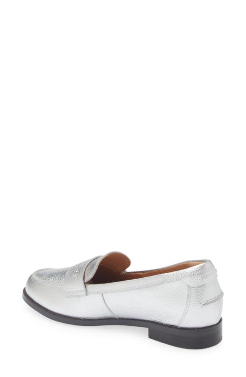 Frankie4 Franklin Penny Loafer In Silver Tumbled