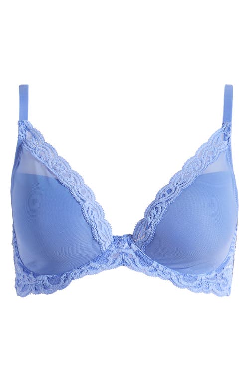 Shop Natori Feathers Plunge T-shirt Bra In French Blue