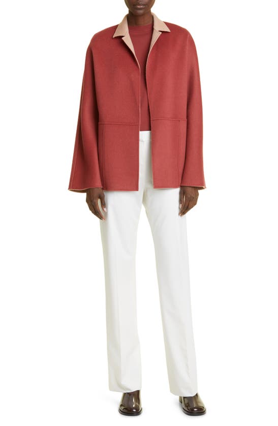 Lafayette 148 Irving Straight Leg Stretch Wool Pants In Ivory