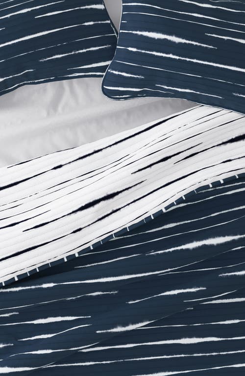 Shop Homespun Horizon Reversible Comforter & Shams Set In Navy