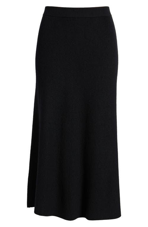 Masai Copenhagen Skylar Cotton Blend Knit Midi Skirt In Black