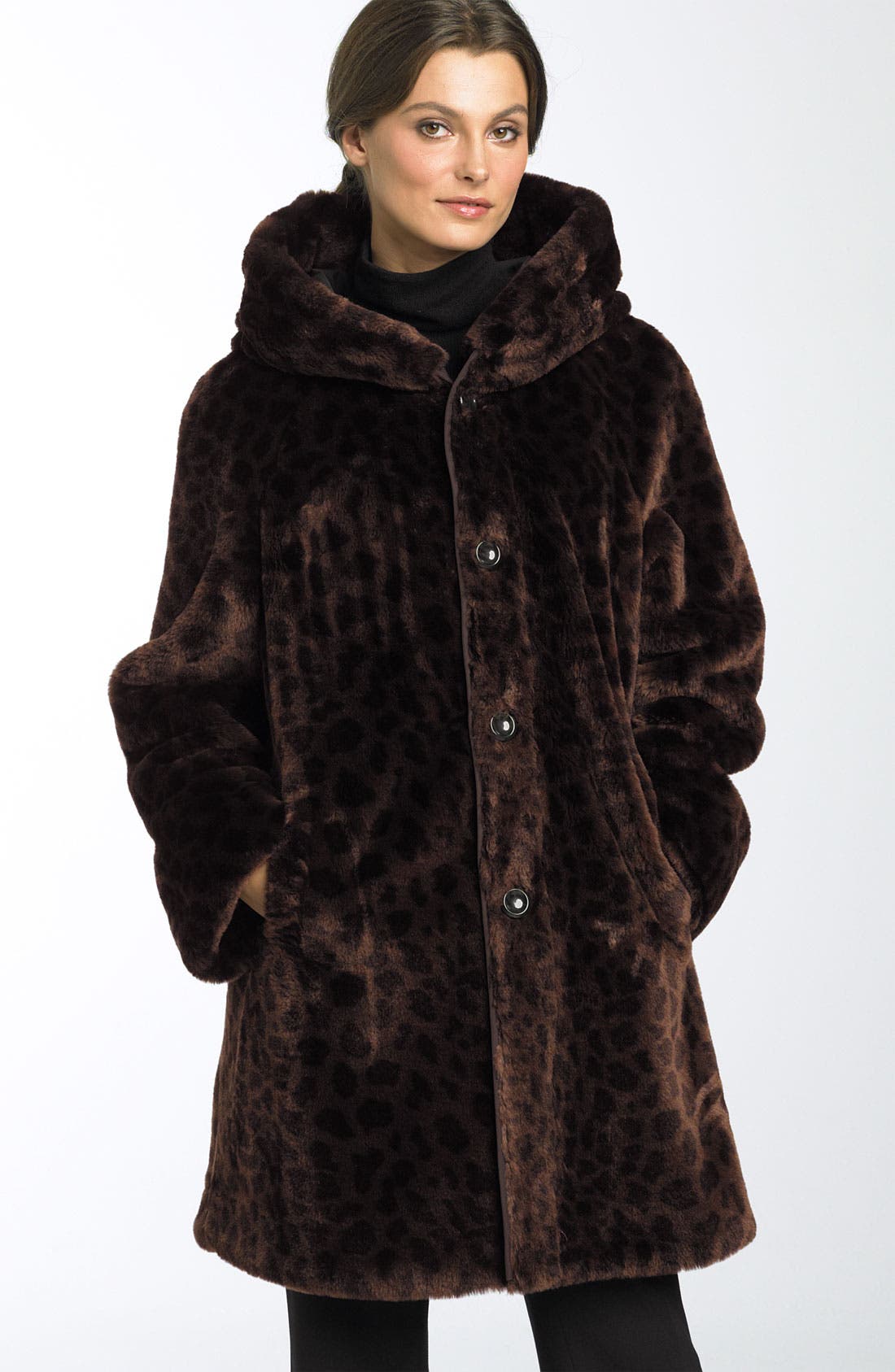 Hilary Radley New York Reversible Faux Fur Walking Coat Nordstrom