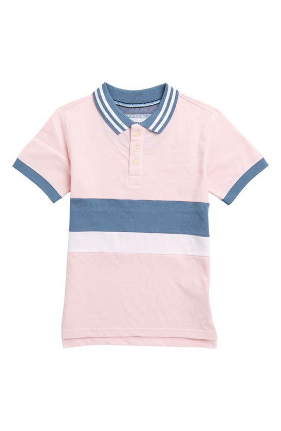 Sovereign Code Kids' Steve Stripe Cotton Piqué Polo In Pink
