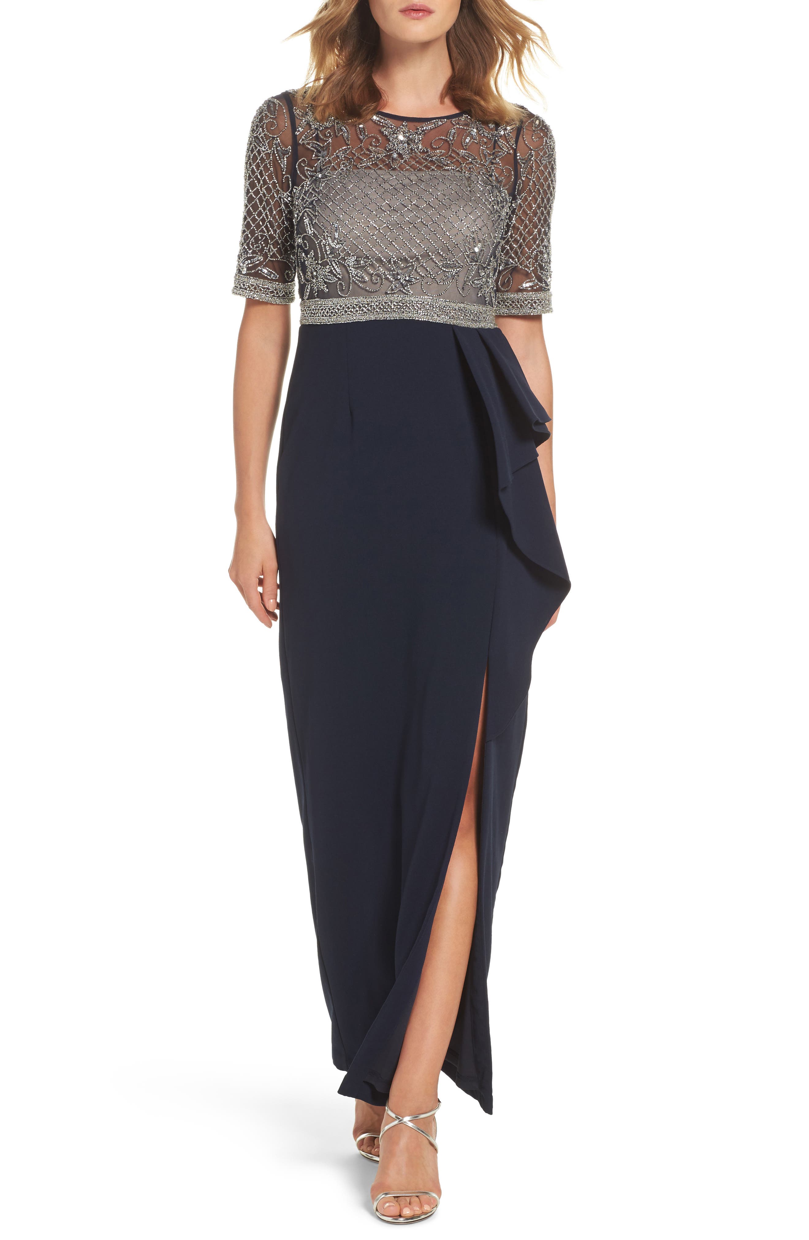 Adrianna Papell Beaded Gown (Regular & Petite) | Nordstrom