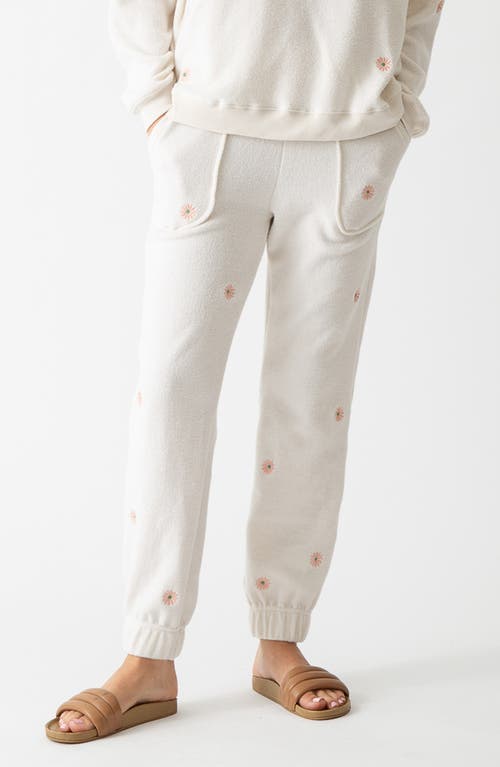 ELECTRIC & ROSE ELECTRIC & ROSE DAISY EMBELLISHED FLEECE SWEATPANTS 