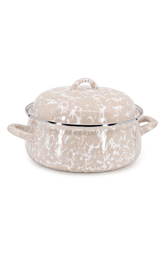 Golden Rabbit Dutch Oven In Taupe Swirl